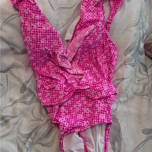 Pink Floral One-Piece Swimsuit